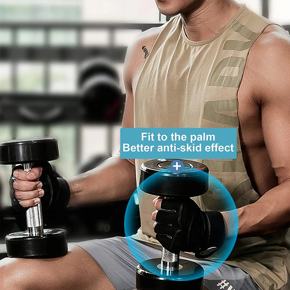 Xullify 1 Pair Workout Gloves, Antislip Weight Lifting Gloves, Superior Grip & Palm Protection for Weightlifting, Fitness, Gym, Cycling