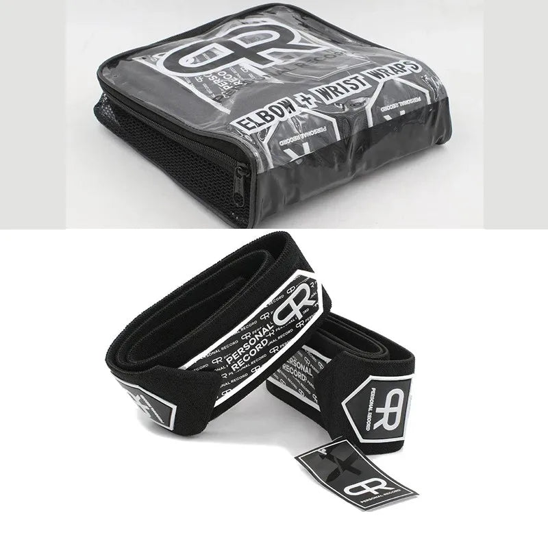 2Pc Strength Elbow Wraps for Weight Lifting 90cm Elastic Elbow Support & Compression for Powerlifting Cross Workout Elbow Straps