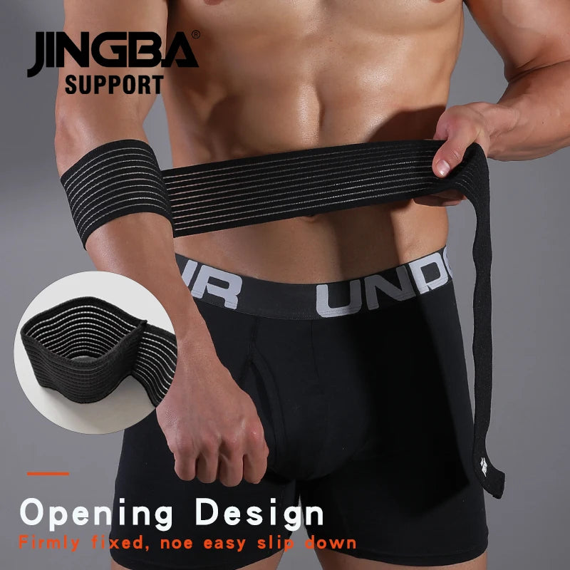 JINGBA Support 1 Pcs Adjustable Weightlifting Elbow Protector Elastic Strap For Fitness Bodybuilding Gym Workout Training Support Elbow Pads B